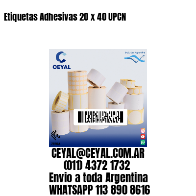 Etiquetas Adhesivas 20 x 40 UPCN