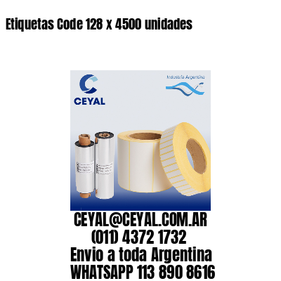 Etiquetas Code 128 x 4500 unidades