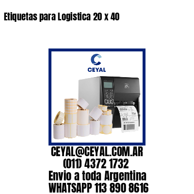 Etiquetas para Logistica 20 x 40