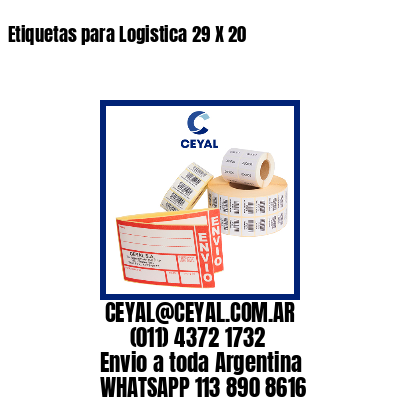 Etiquetas para Logistica 29 X 20