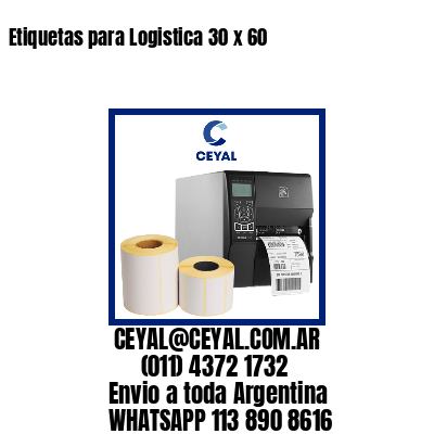 Etiquetas para Logistica 30 x 60