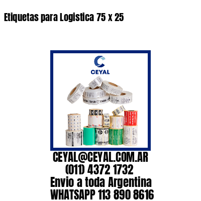 Etiquetas para Logistica 75 x 25