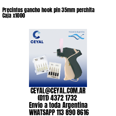 Precintos gancho hook pin 35mm perchita Caja x1000