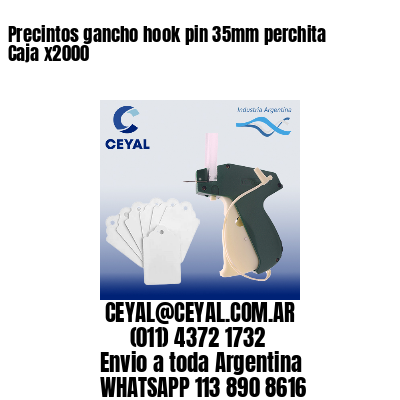 Precintos gancho hook pin 35mm perchita Caja x2000