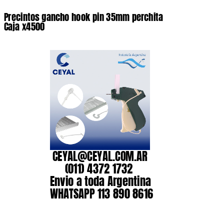 Precintos gancho hook pin 35mm perchita Caja x4500