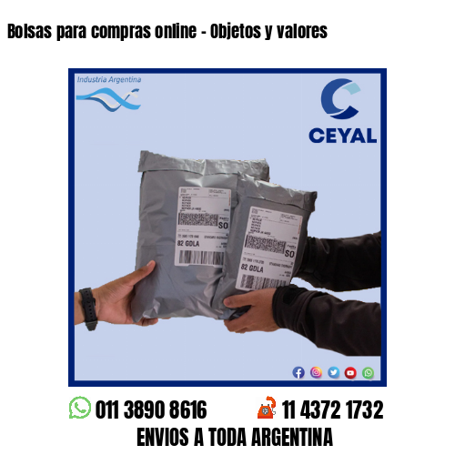 Bolsas para compras online – Objetos y valores