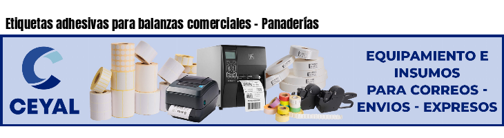 Etiquetas adhesivas para balanzas comerciales - Panaderías