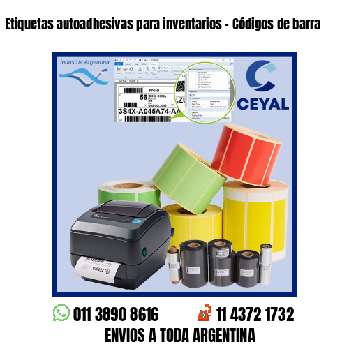 Etiquetas autoadhesivas para inventarios – Códigos de barra