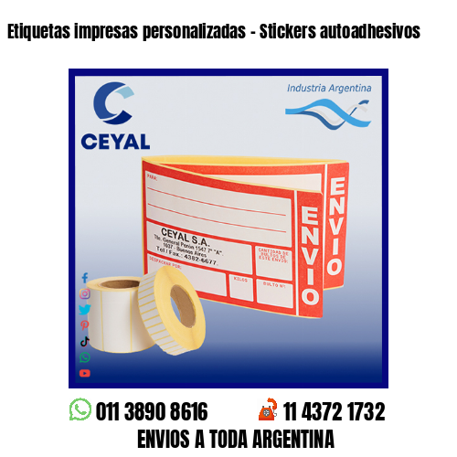 Etiquetas impresas personalizadas – Stickers autoadhesivos