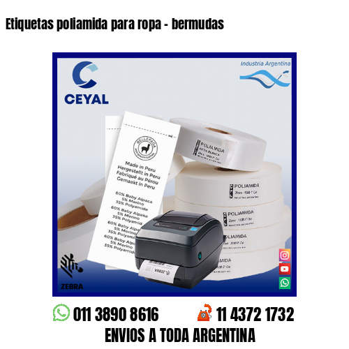 Etiquetas poliamida para ropa – bermudas