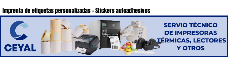 Imprenta de etiquetas personalizadas - Stickers autoadhesivos