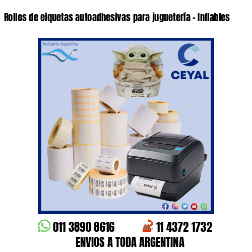 Rollos de eiquetas autoadhesivas para juguetería – Inflables