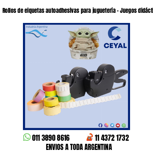 Rollos de eiquetas autoadhesivas para juguetería – Juegos didácticos