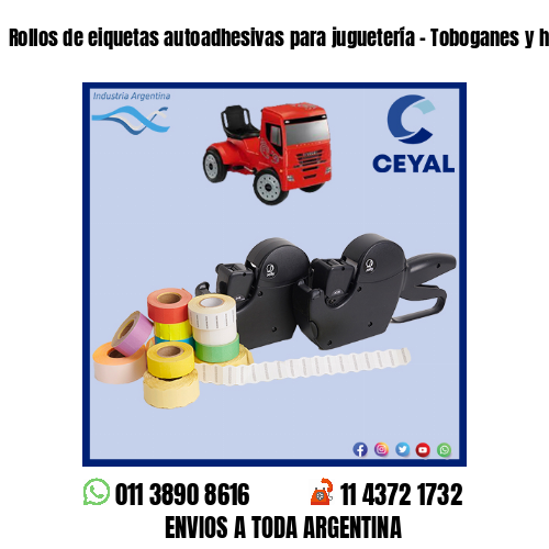 Rollos de eiquetas autoadhesivas para juguetería – Toboganes y hamacas