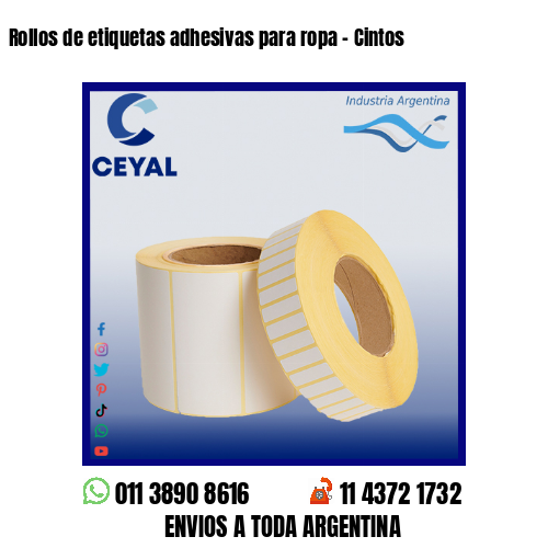 Rollos de etiquetas adhesivas para ropa – Cintos