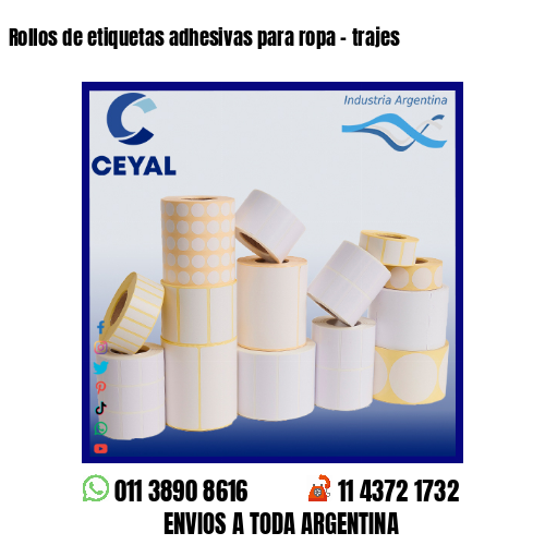 Rollos de etiquetas adhesivas para ropa – trajes