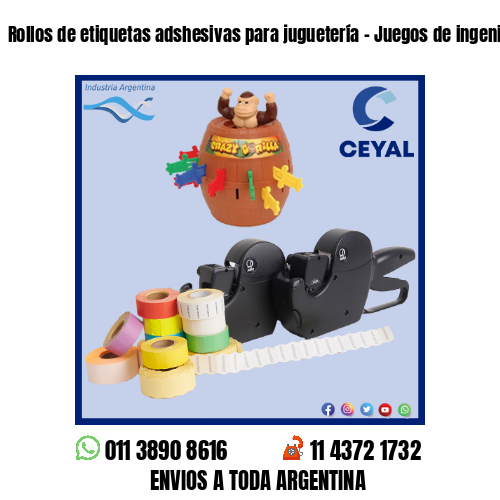 Rollos de etiquetas adshesivas para juguetería – Juegos de ingenio