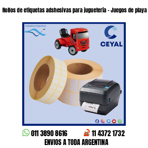 Rollos de etiquetas adshesivas para juguetería – Juegos de playa