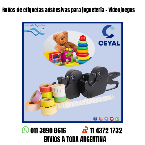 Rollos de etiquetas adshesivas para juguetería – Videojuegos