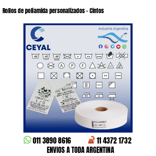 Rollos de poliamida personalizados – Cintos