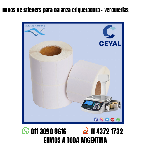 Rollos de stickers para balanza etiquetadora – Verdulerías