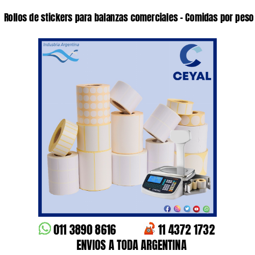 Rollos de stickers para balanzas comerciales – Comidas por peso