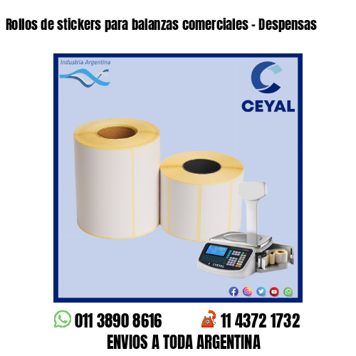 Rollos de stickers para balanzas comerciales - Despensas