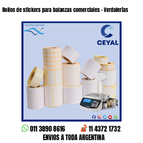 Rollos de stickers para balanzas comerciales – Verdulerías