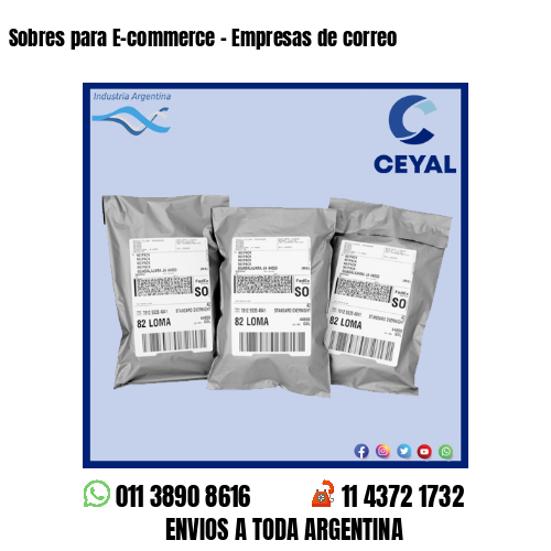 Sobres para E-commerce – Empresas de correo