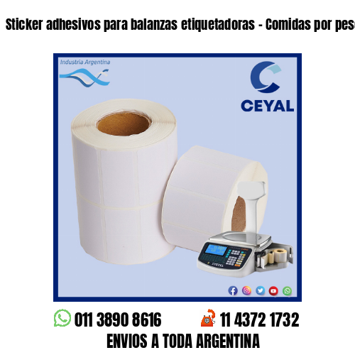 Sticker adhesivos para balanzas etiquetadoras – Comidas por peso