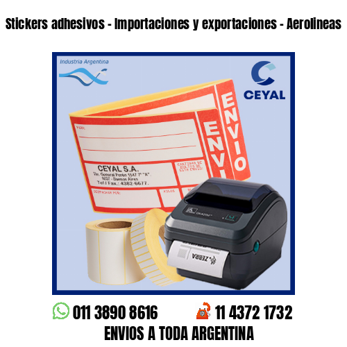 Stickers adhesivos - Importaciones y exportaciones - Aerolineas