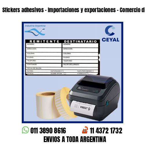 Stickers adhesivos – Importaciones y exportaciones – Comercio digital