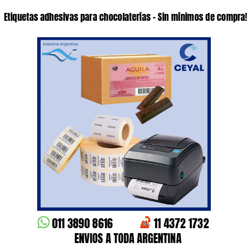 Etiquetas adhesivas para chocolaterías – Sin mínimos de compra!