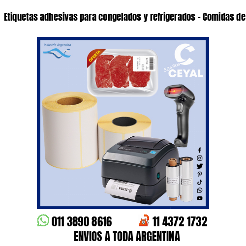 Etiquetas adhesivas para congelados y refrigerados – Comidas de rotiseria