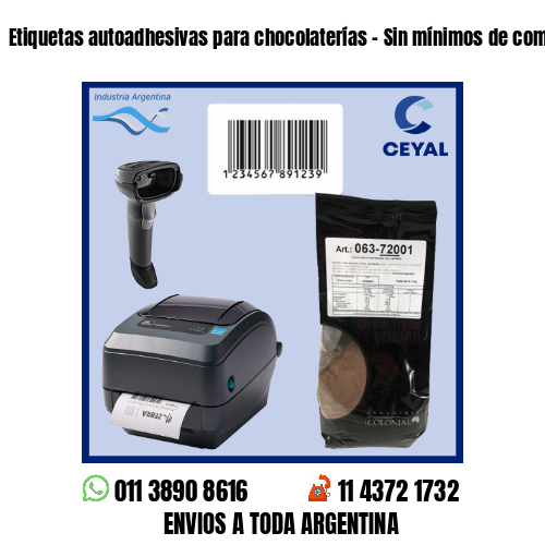 Etiquetas autoadhesivas para chocolaterías – Sin mínimos de compra!