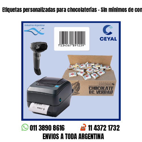 Etiquetas personalizadas para chocolaterías – Sin mínimos de compra!