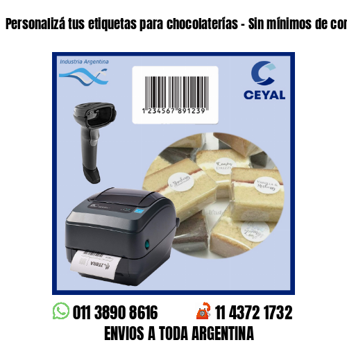 Personalizá tus etiquetas para chocolaterías – Sin mínimos de compra!