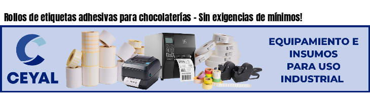 Rollos de etiquetas adhesivas para chocolaterías - Sin exigencias de mínimos!