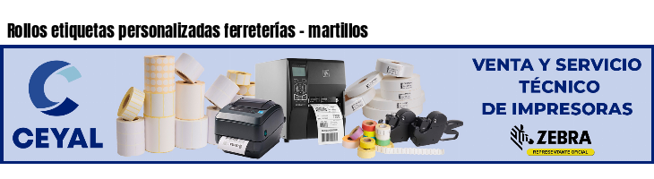 Rollos etiquetas personalizadas ferreterías - martillos