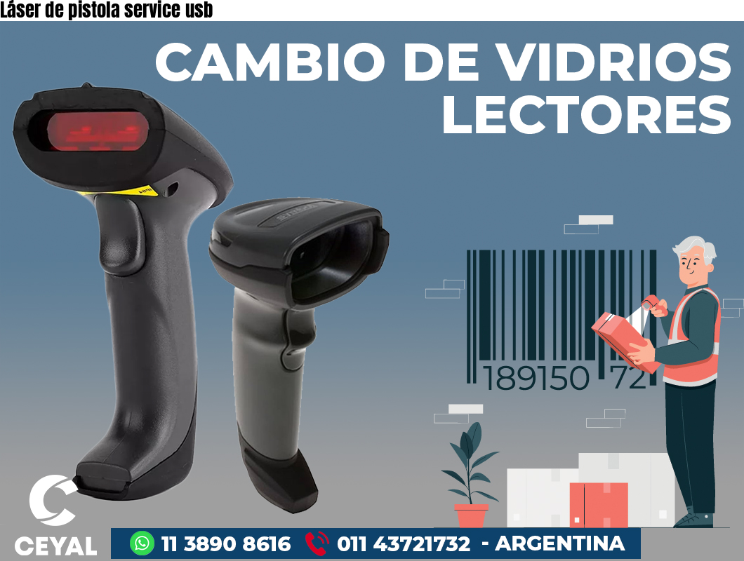 Láser de pistola service usb