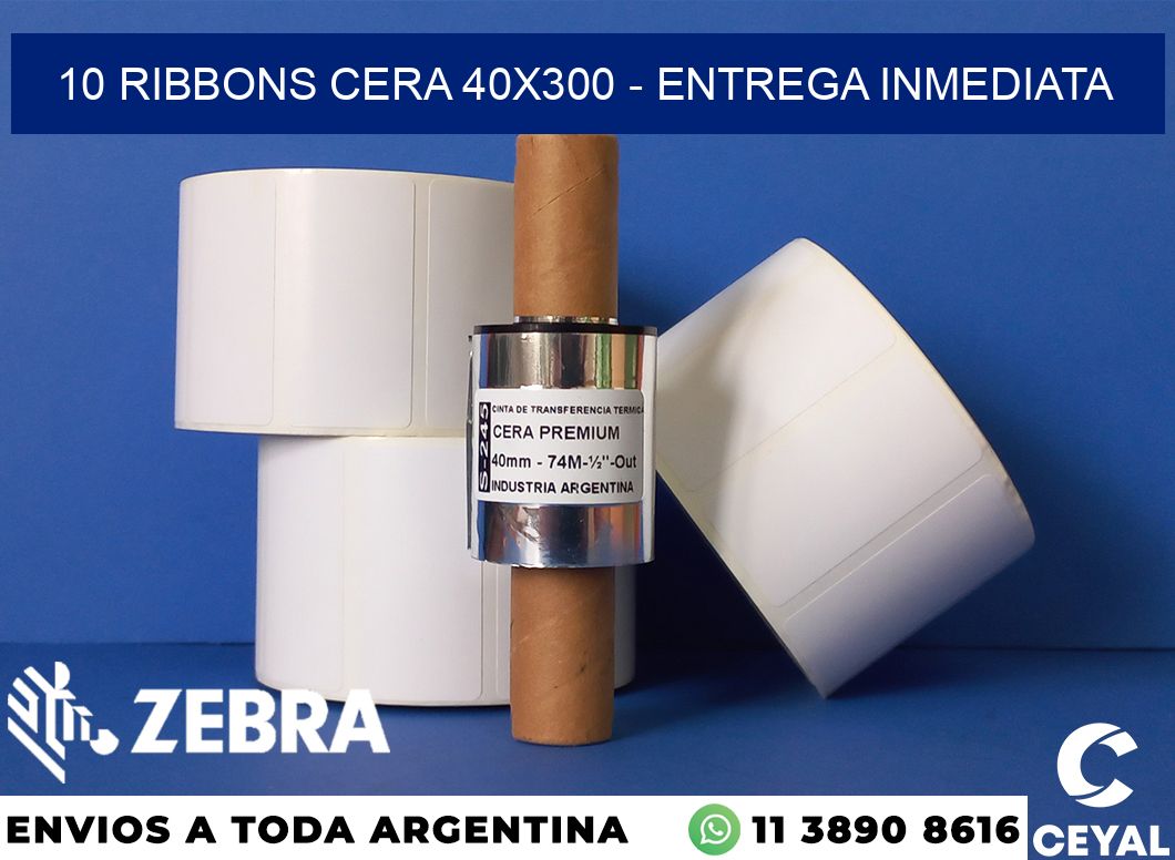 10 Ribbons cera 40x300 - Entrega inmediata