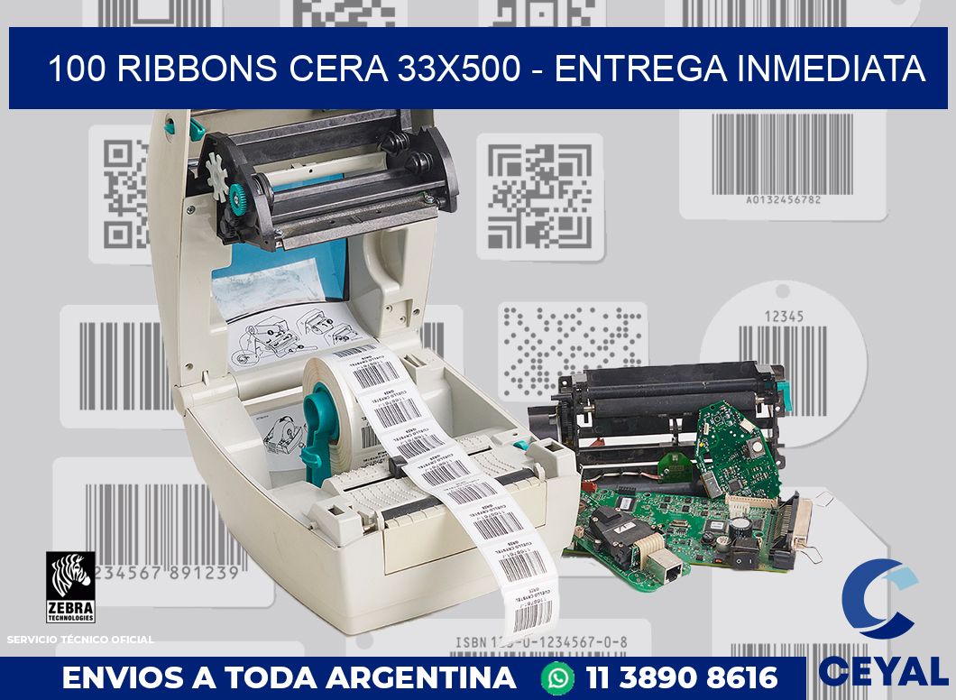 100 Ribbons cera 33x500 - Entrega inmediata