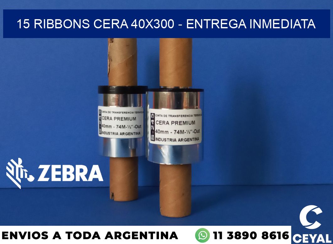 15 Ribbons cera 40x300 - Entrega inmediata