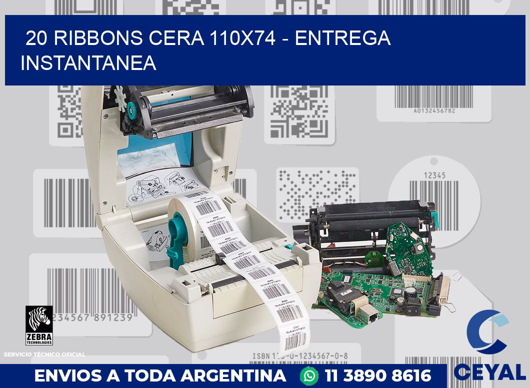 20 Ribbons cera 110x74 - entrega instantanea