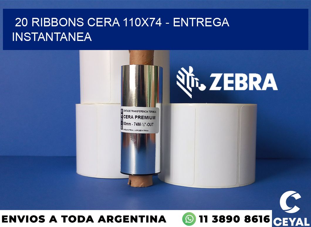 20 Ribbons cera 110x74 - entrega instantanea