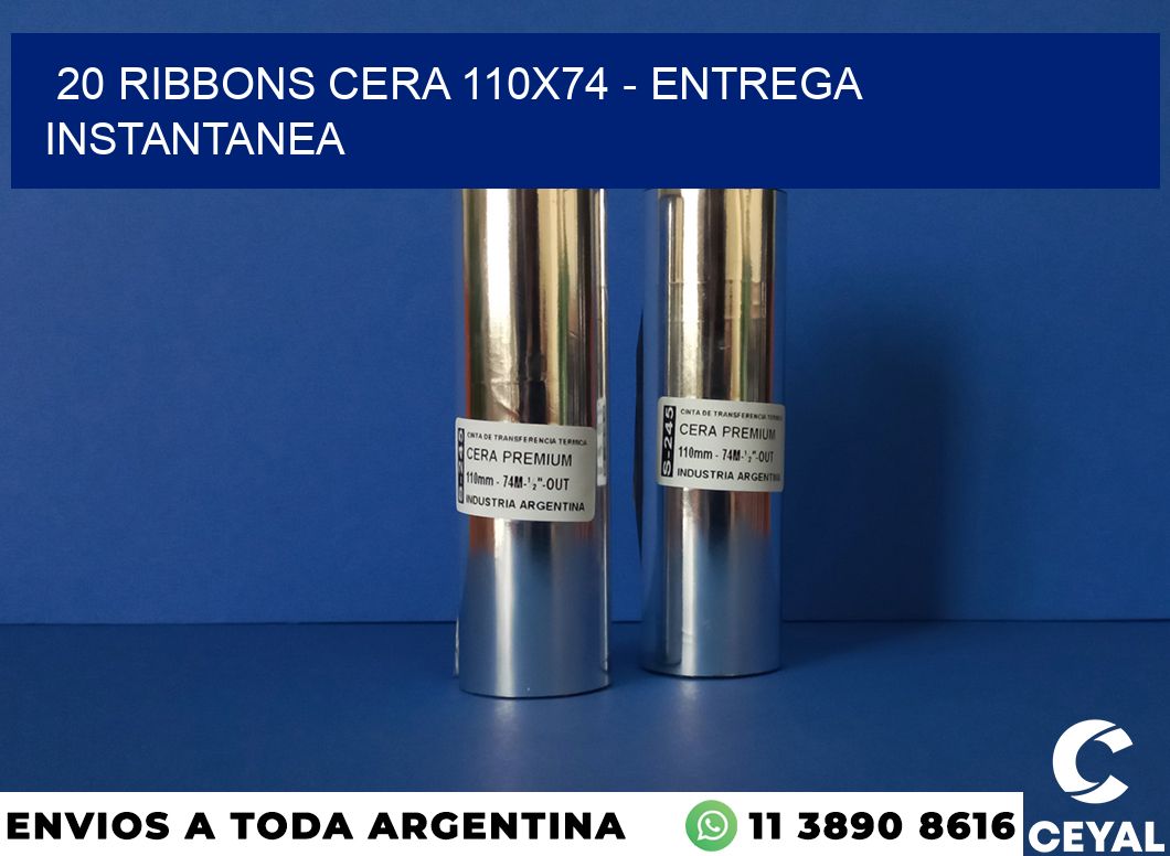 20 Ribbons cera 110×74 – entrega instantanea