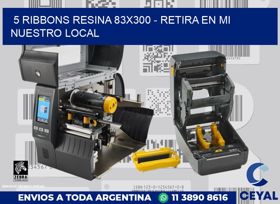 5 Ribbons resina 83x300 - retira en mi nuestro local