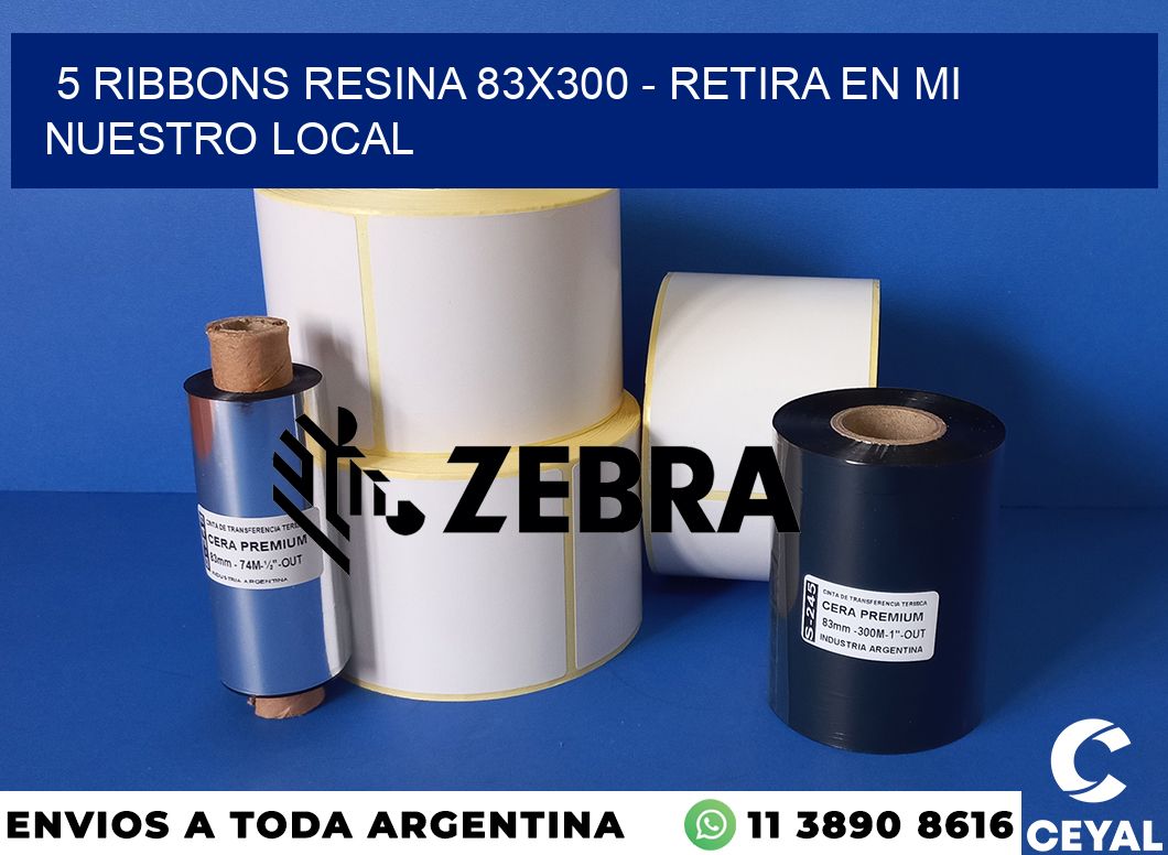 5 Ribbons resina 83x300 - retira en mi nuestro local