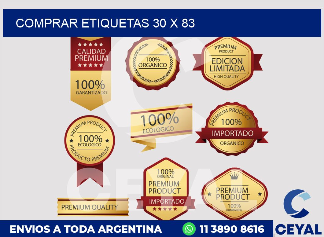 Comprar etiquetas 30 x 83