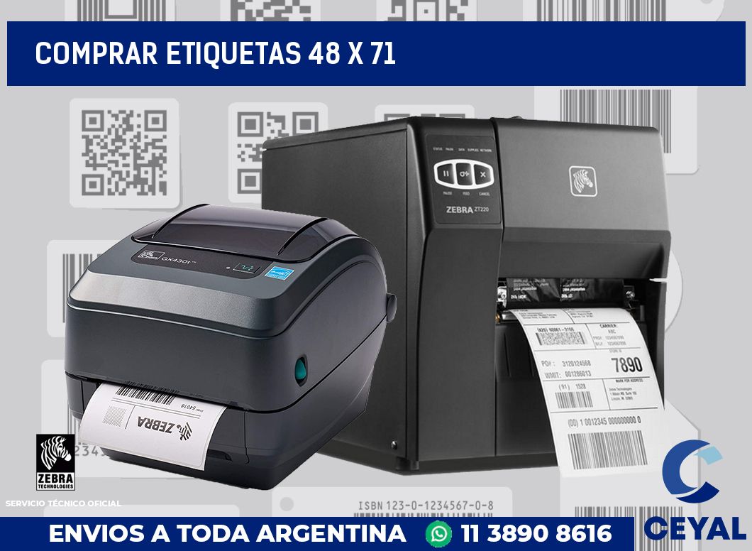 Comprar etiquetas 48 x 71